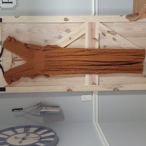 Sleeveless Gold colored 'Patrons of Peace' Jumpsuit  size Large